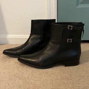 L.K. Bennett black leather booties